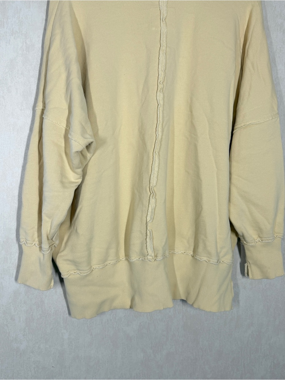 Aerie Women’s Crewneck Oversized Sweatshirt Total Optimist in Yellow M - Picture 8 of 12